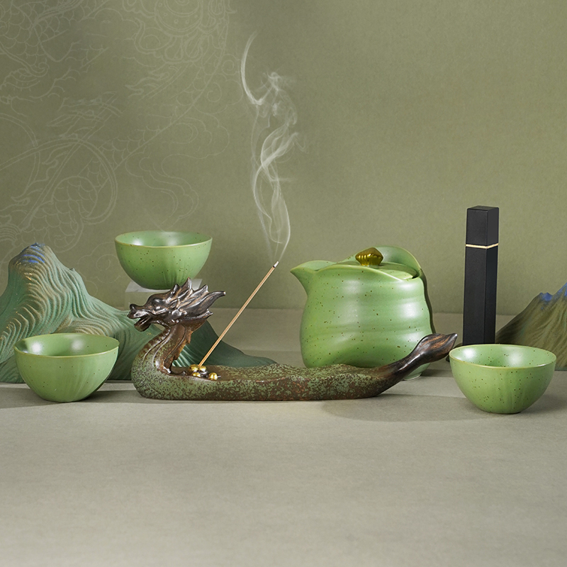故宫 龙腾四海茶具香器套装 生日礼物 故宫官方旗舰店 端午节礼盒