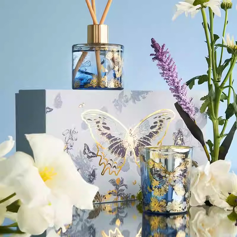 大英博物馆]博物志系列  蝴蝶无火香氛蜡烛香薰礼盒