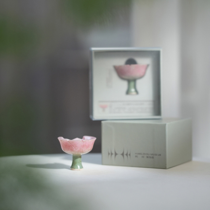 杭州博物馆冰箱贴影青釉里红高足杯同款文创伴手礼女神节礼物