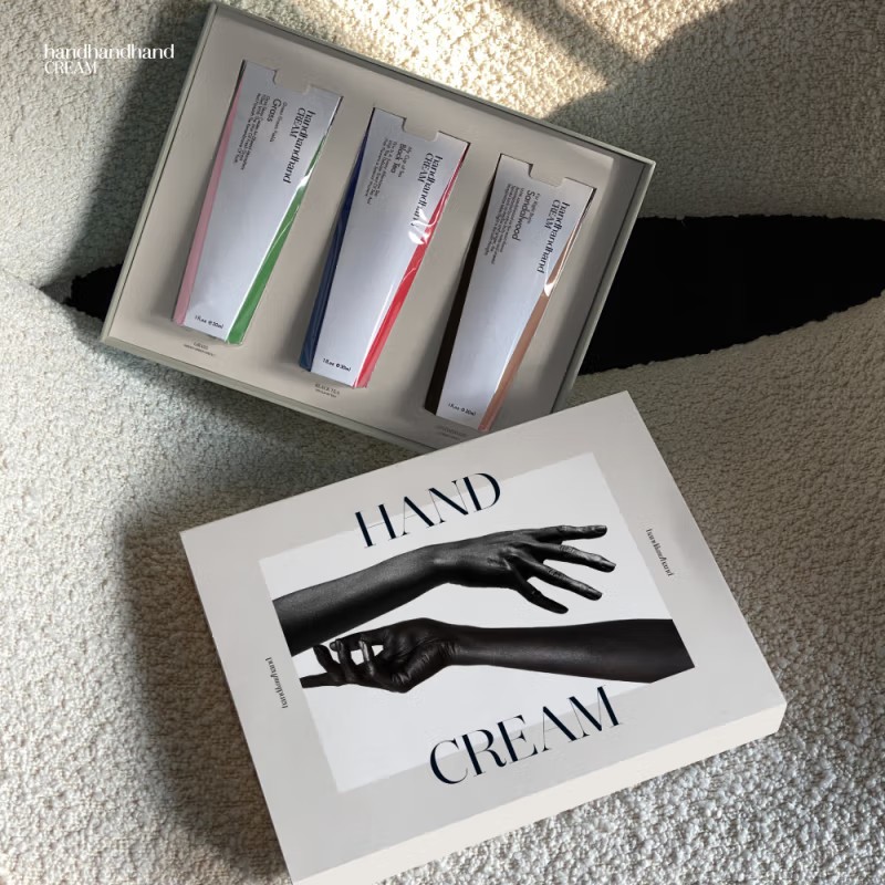 HANDHANDHAND三手轻奢香薰香氛按压洗手液滋润温和保湿小众 红茶 Black Tea 护手霜礼盒(红茶+青草+檀