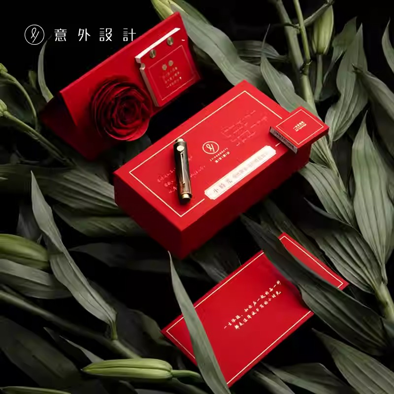 意外设计永生玫瑰花钢笔花信礼盒高颜值女神节礼物女士高档精致女