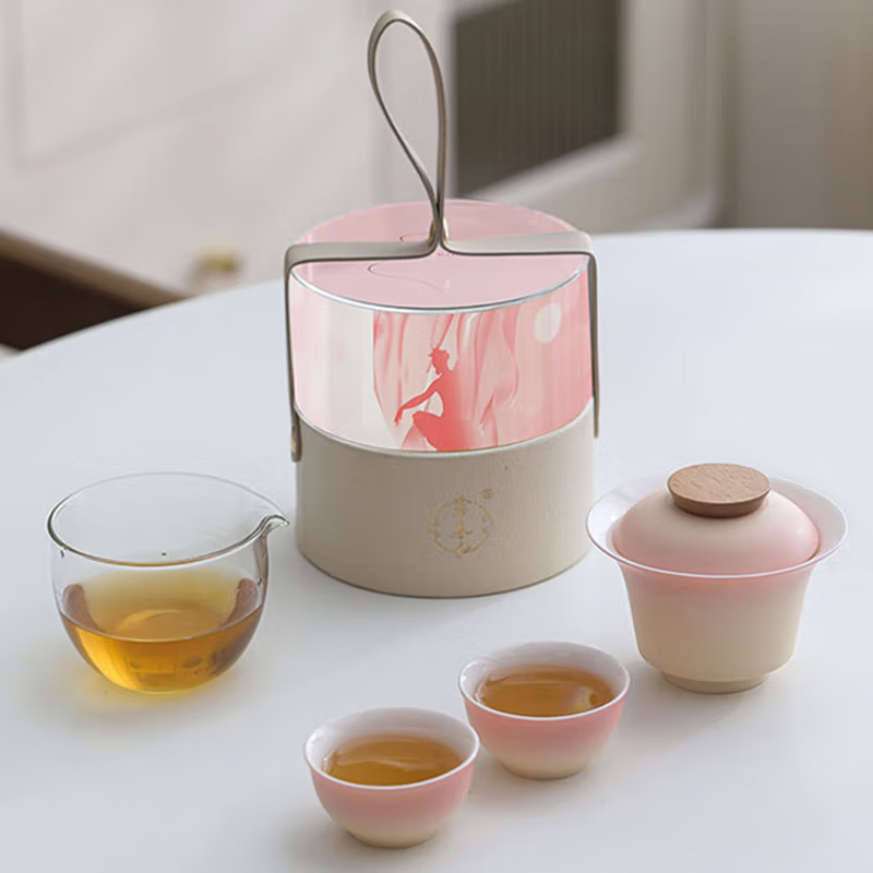 芳华物语 茶具套装 一壶三杯