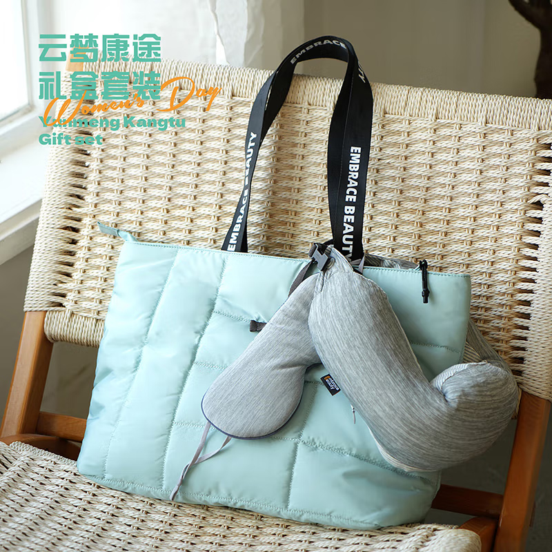 又见美物女神节限定云梦康途时尚羽绒托特包大容量单肩手提包