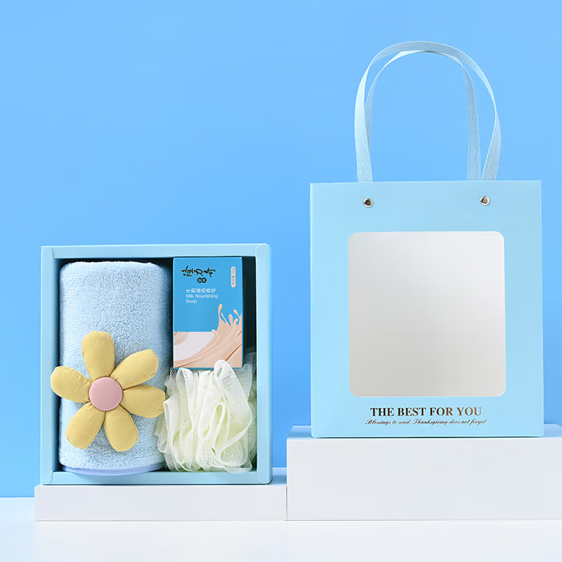 UOMI毛巾礼盒套装微米纱太阳花毛巾柔软亲肤家用