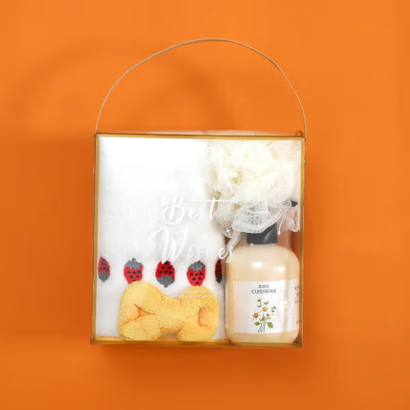 优竹世家毛巾礼盒套装 微米纱蝴蝶结毛巾柔软吸水不掉毛家用洗脸