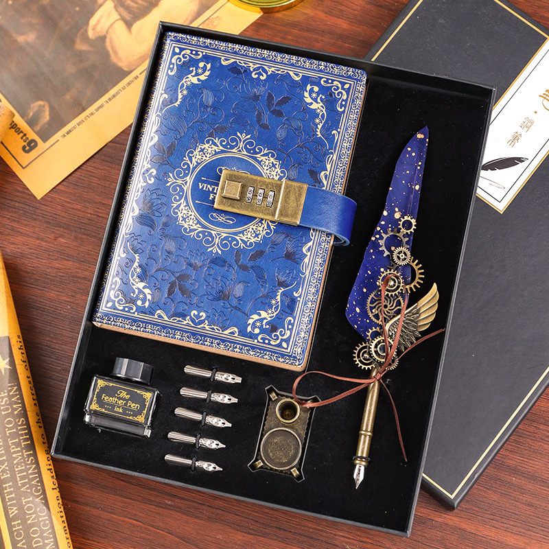 欧式复古创意羽毛笔套装