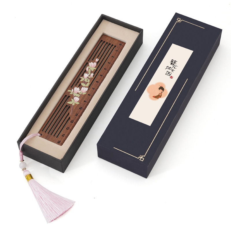 节日礼物酸枝木高级伴手礼套装手机支架簪花仕女图商务礼品套装