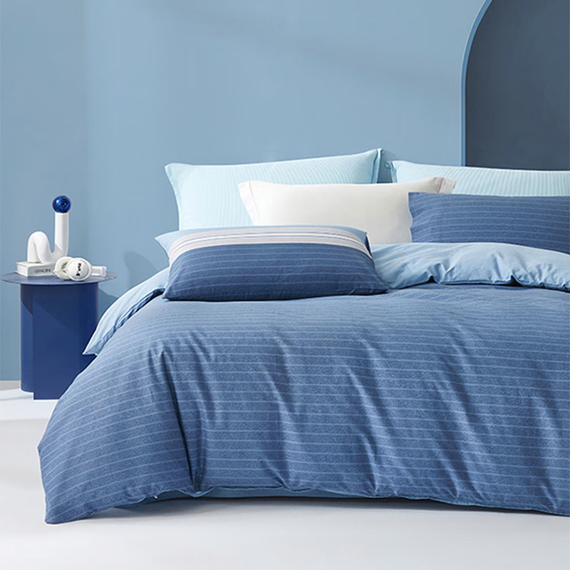 12 LOVO罗莱生活 全棉四件套 纯棉被套床单被罩枕头套220×240cm