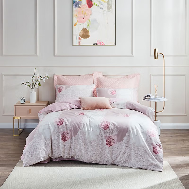 罗莱（LUOLAI）四件套纯棉床单被罩枕套全棉床上WD单双人简约诺曼清风徐徐 缤纷花音 