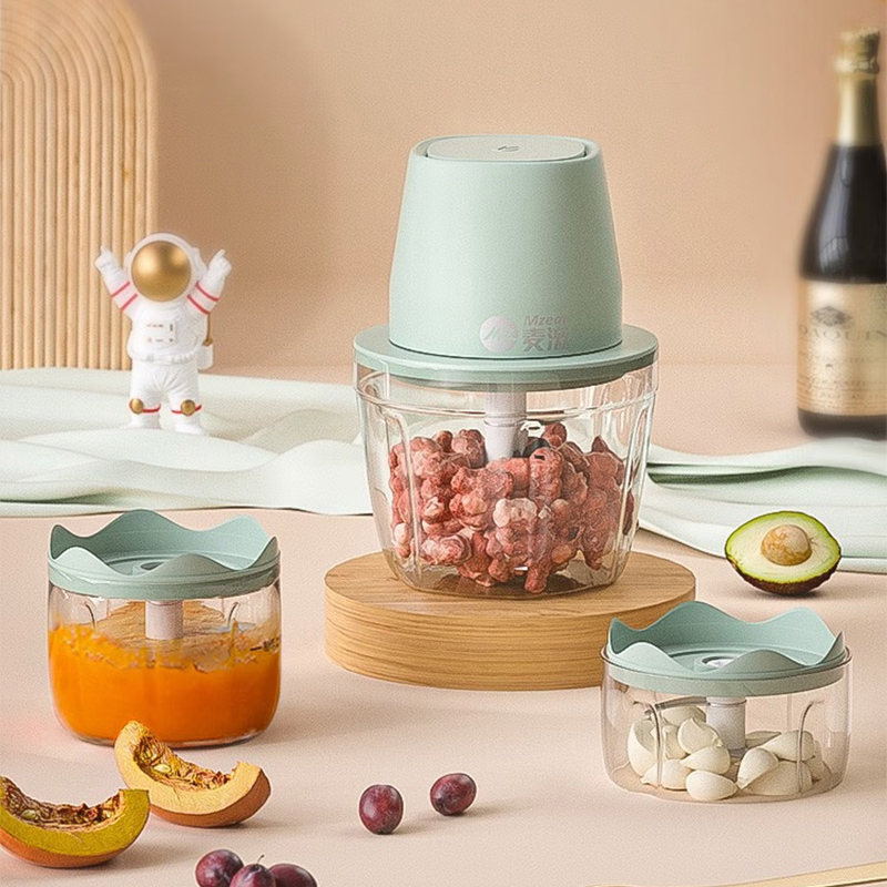 麦滋（MZeat）蒜泥器宝宝机绞肉机打蒜器家用无线电动小型婴儿料理机多功能绞菜碎肉绞馅蒜蓉捣蒜机 多功能蒜泥器 0.35