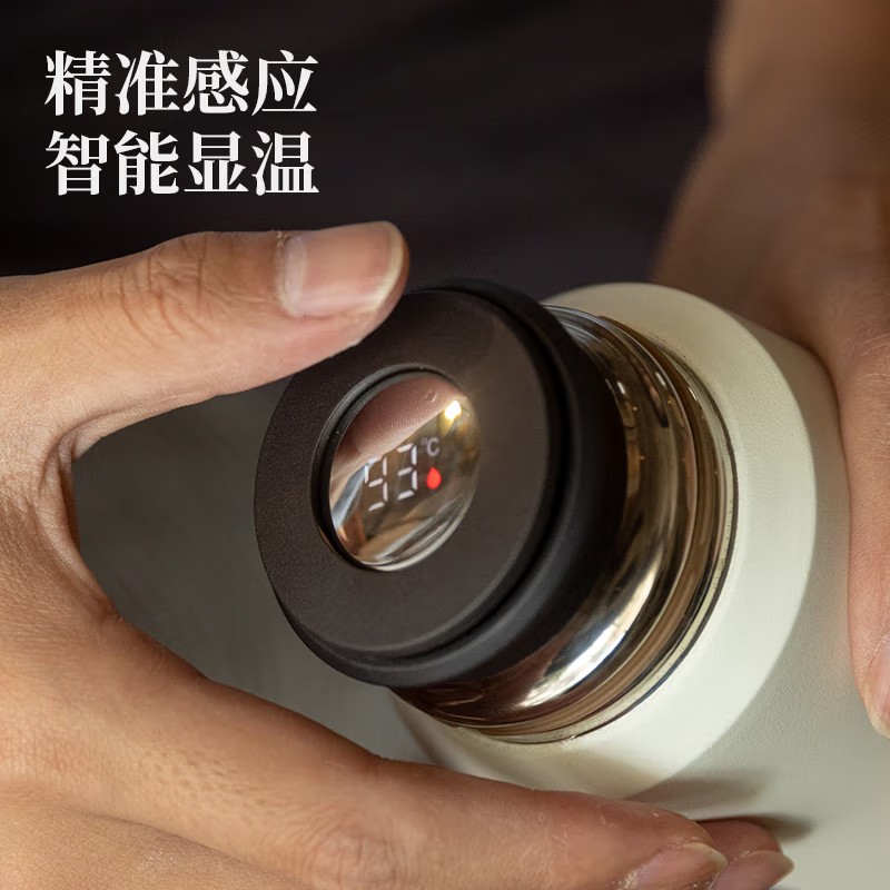 米索（MEIISEO） 焖茶杯保温泡茶杯老白茶闷泡茶水分离316不锈钢水杯送礼品 黛青色620ML
