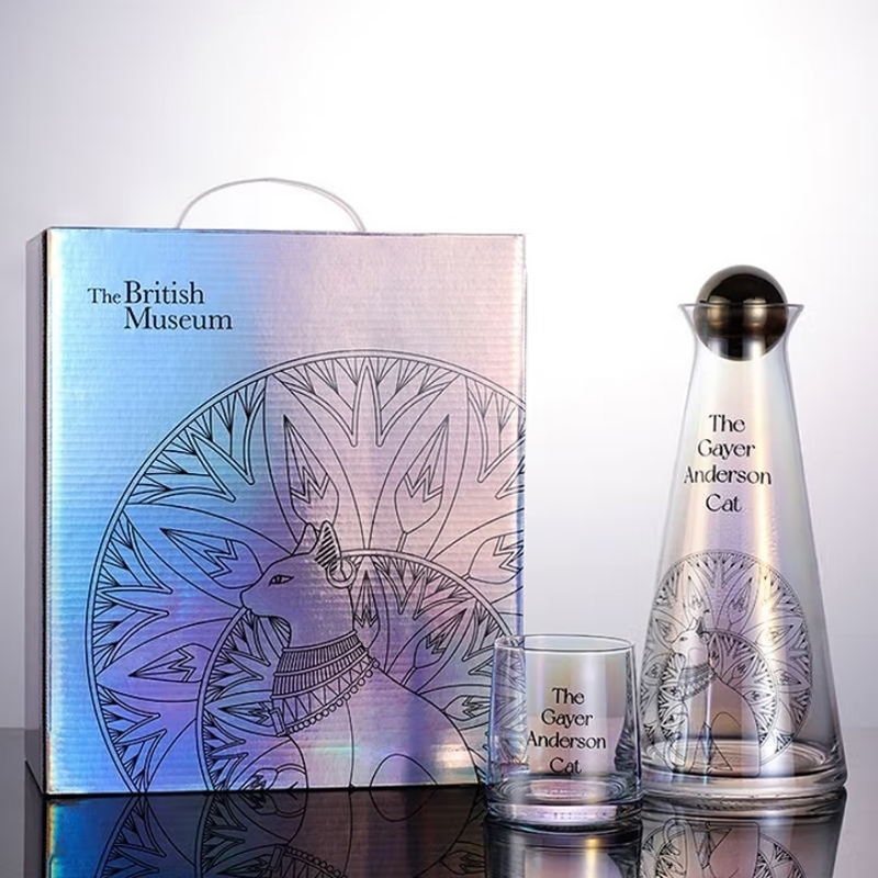 盖亚安德森猫系列一壶两杯电镀冷水杯套装