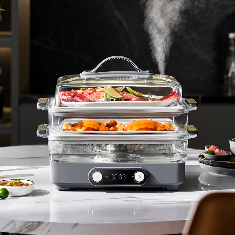 蓝宝·玻璃电蒸锅+玻璃炖盅套餐