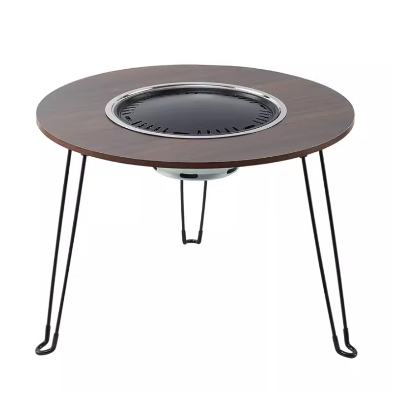 君华仕 GENVAS围炉桌子烧烤炉全套家用室内外围炉煮茶器具套装炭烤火炉烧烤桌 升级款 