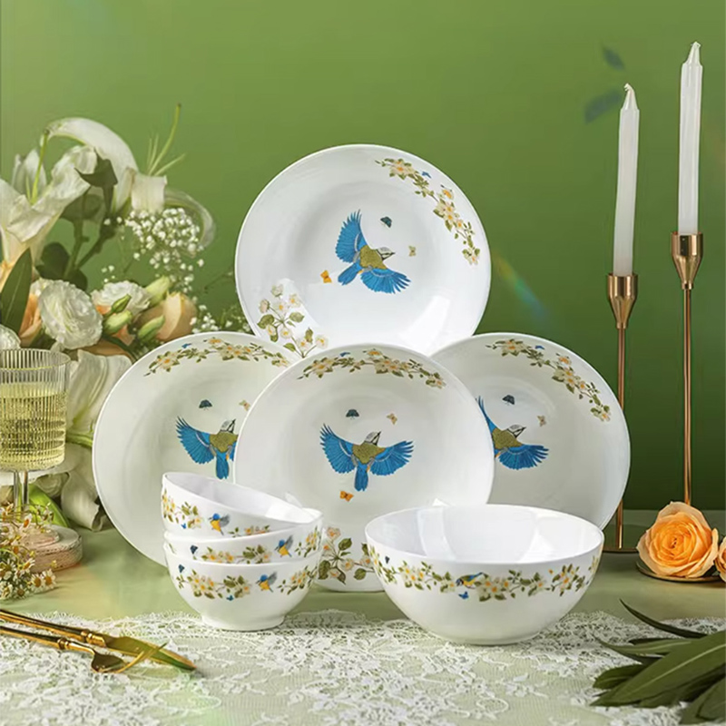 瓦茨曼餐具 花园与山雀10件套