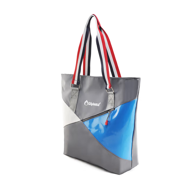 Diplomat外交官单肩通勤包女士男士旅行出差手提包DS-14066L 浅灰色