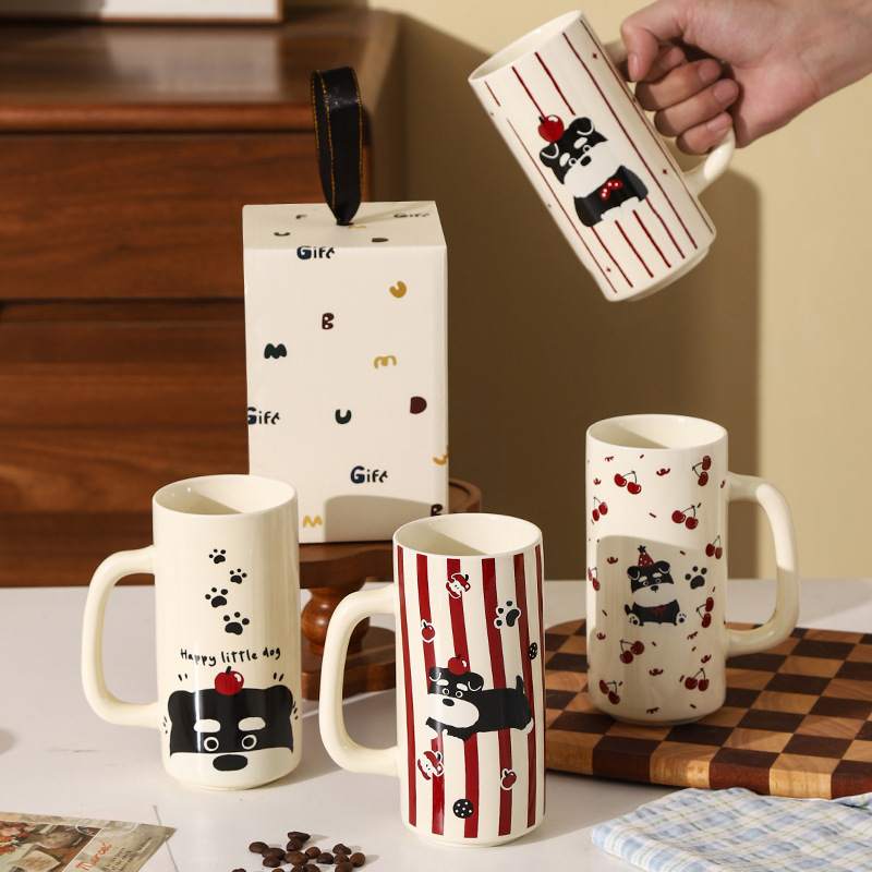 雪纳瑞陶瓷直筒杯