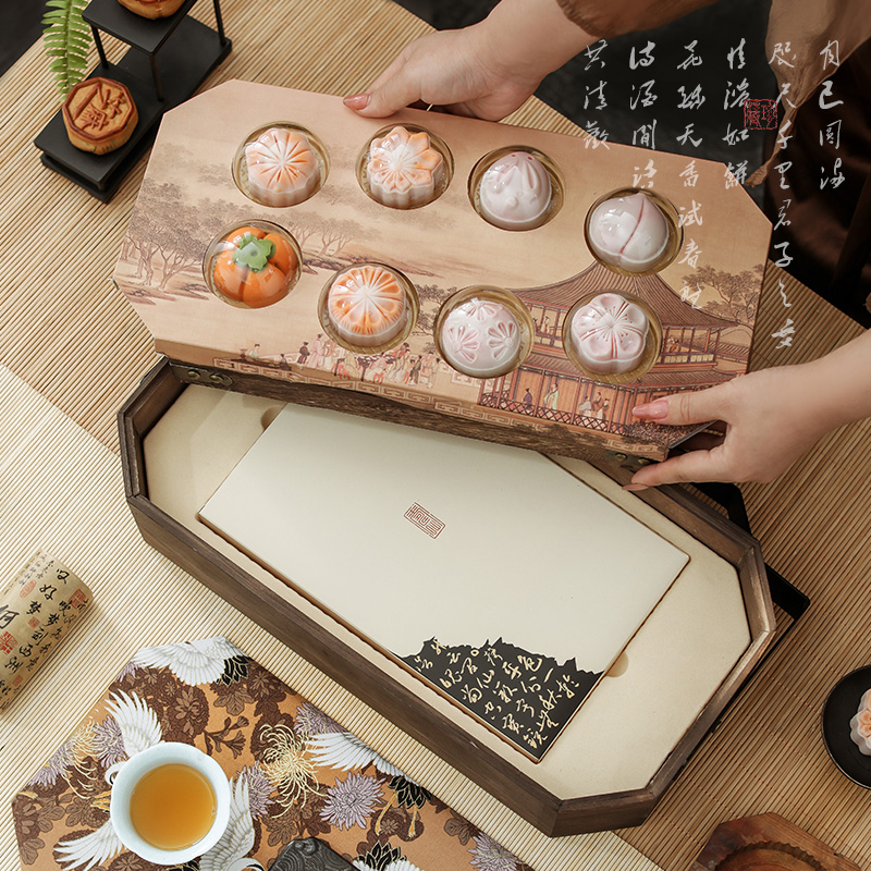 瑞鹤八角提篮礼盒
