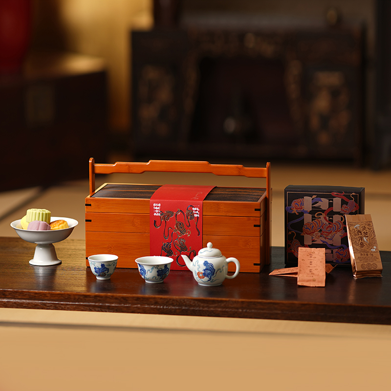 戏月流光月饼礼盒装定制logo团购企业员工福利公司订做高档送客户中秋礼品