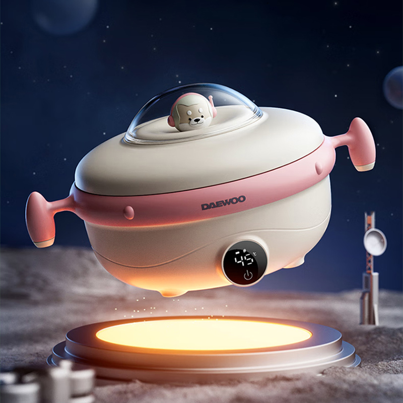 大宇婴儿辅食碗宝宝餐盘分格盘不锈钢免注水儿童保温碗