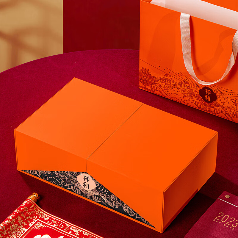 武夷山虎啸岩肉桂口袋版丝巾组合茶礼商务礼品年会礼品套装