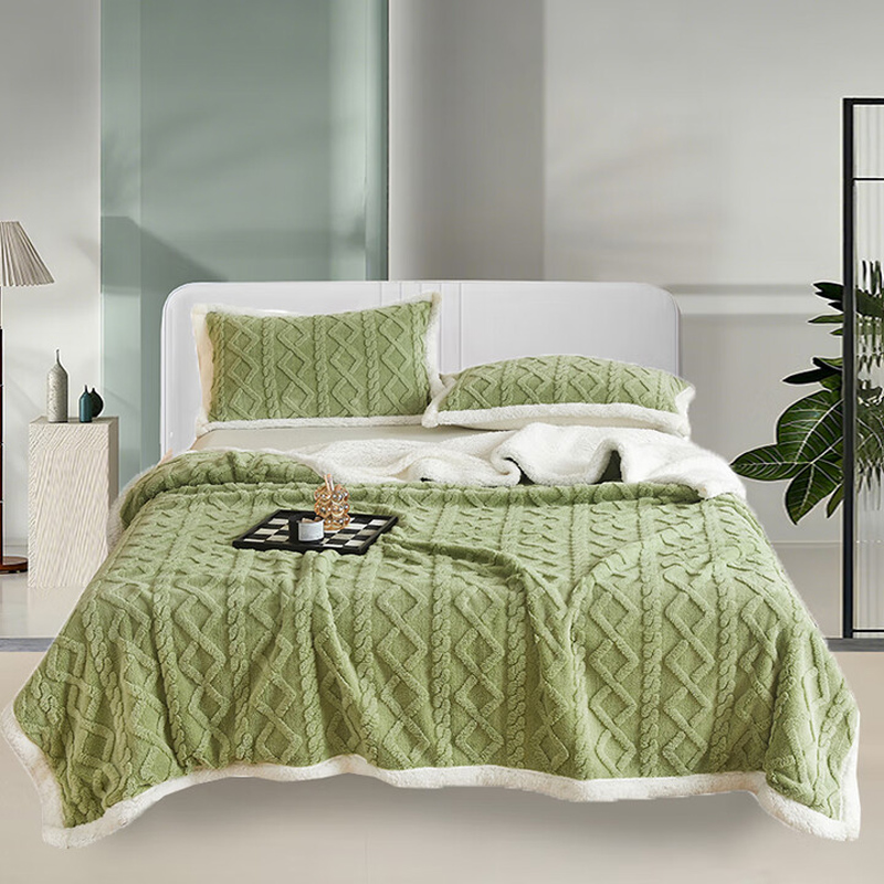 暖绒织梦锁温毯