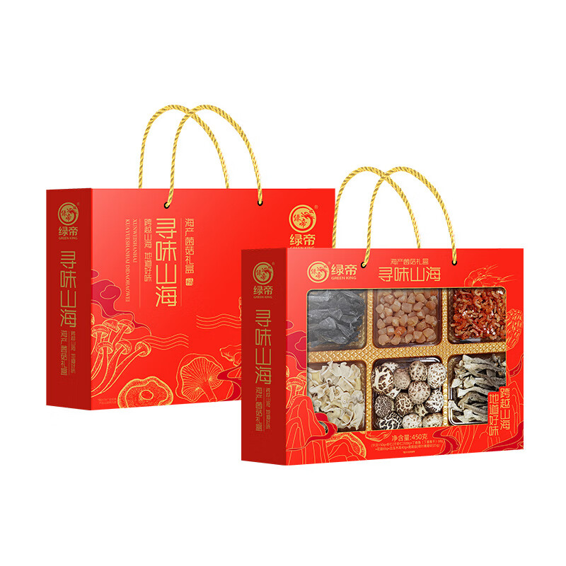 绿帝寻味山海海产菌菇干货礼盒 418g
