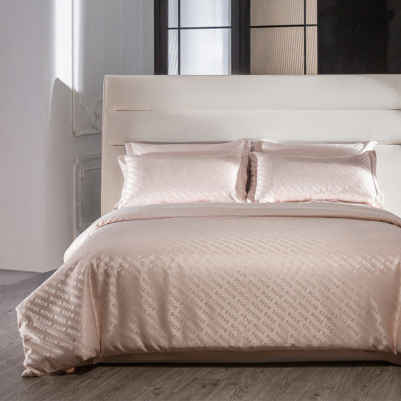 年终年会BOSS HUGO提花精致高档床上用品四件套
