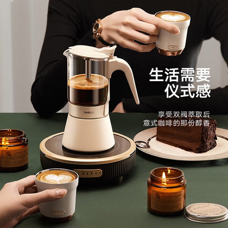 SIMELO德国施美乐摩卡壶双阀礼盒套装
