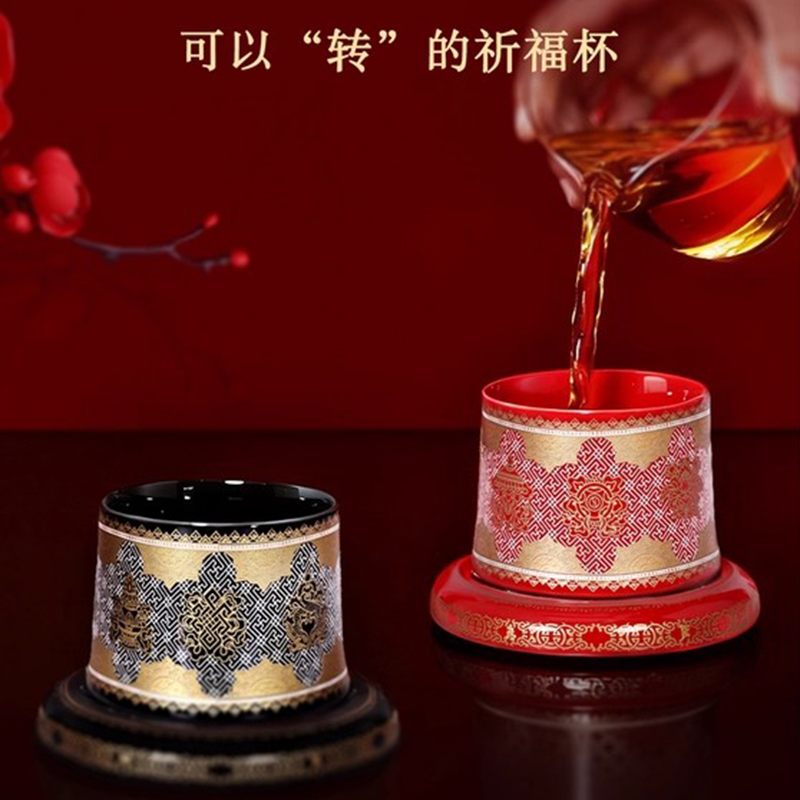 财运主人杯单杯高档轻奢家用送礼喝茶专用茶具新年转运杯年会礼品
