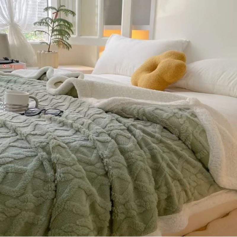 皮尔特保罗顶奢羊羔绒毯-绿