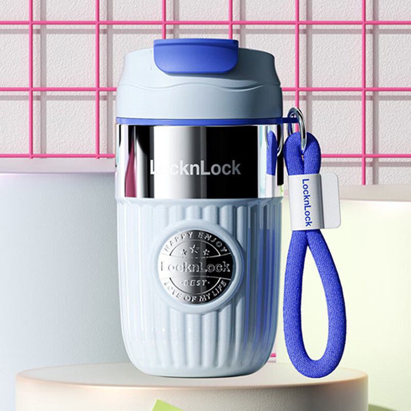 乐扣乐扣家用品徽章嘟嘟杯480ml 幽兰LHC6645FU