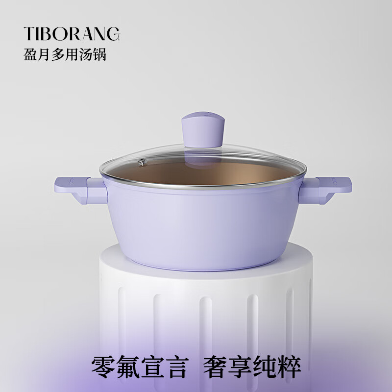 家用煲汤煮粥多功能燃气灶电磁炉锅炖汤锅 零氟系列 凝光紫
