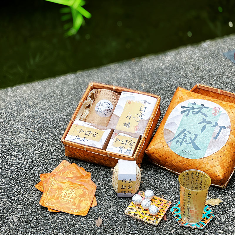 【秋竹叙】中秋原创古风礼盒 手工竹编盒
