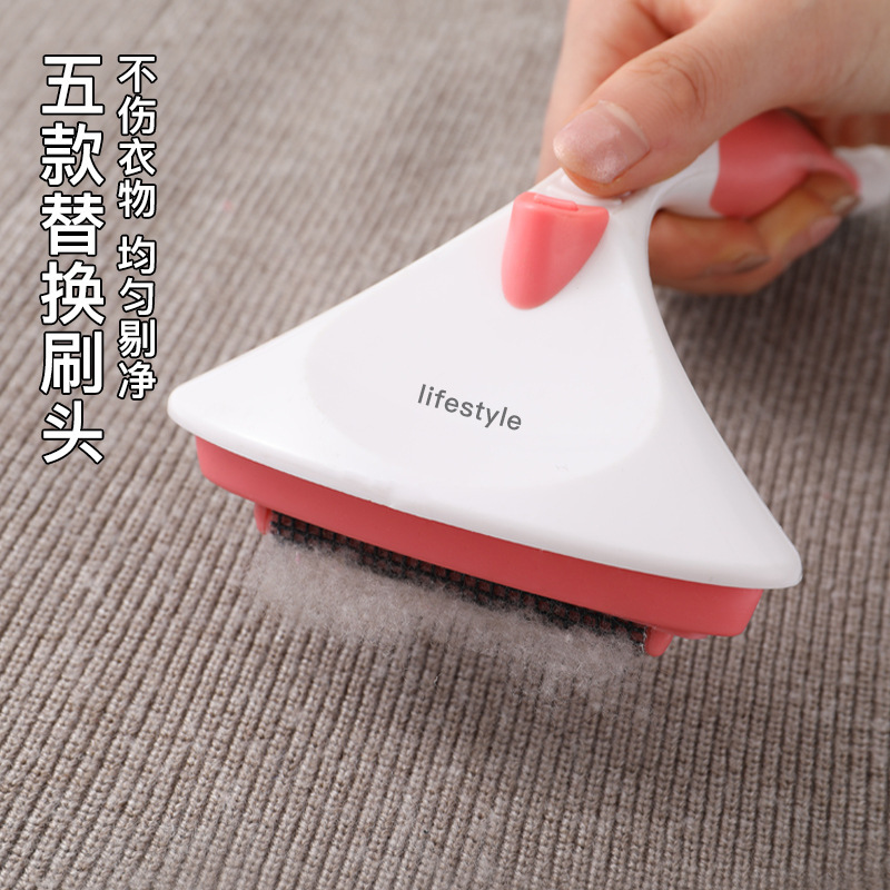 A新款家用塑料便携式可拆卸替换衣服静电除毛器粘毛套装
