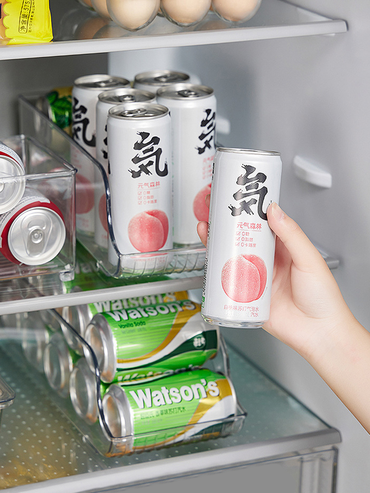 B冰箱饮料收纳盒食品级啤酒易拉罐收纳架厨房整理储物神器
