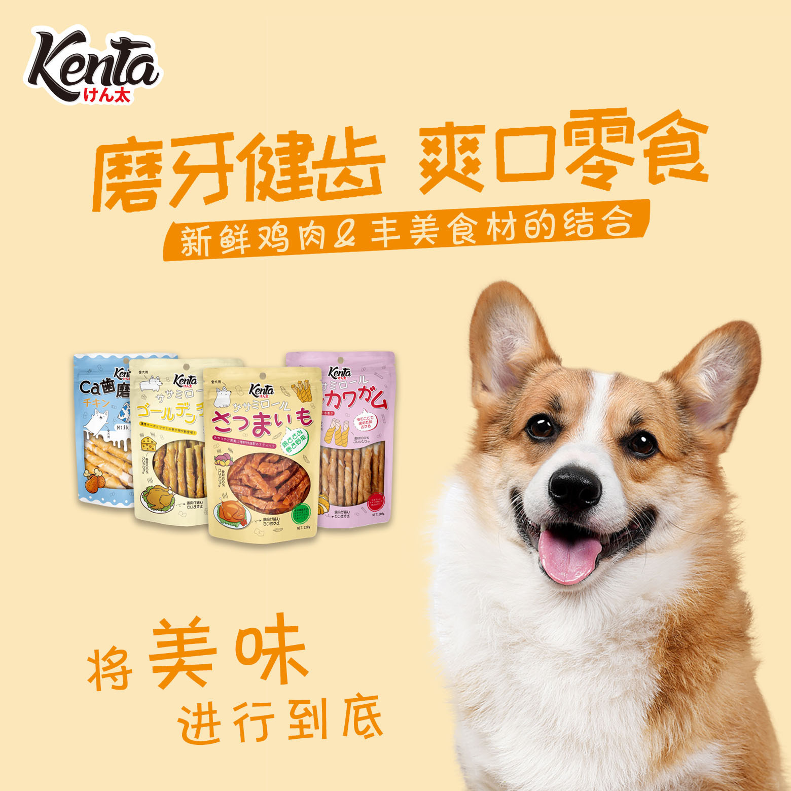 丹特医生犬太牛皮卷鸡肉绕地瓜干狗蛋白棒红薯奶酪棒狗狗磨牙零食