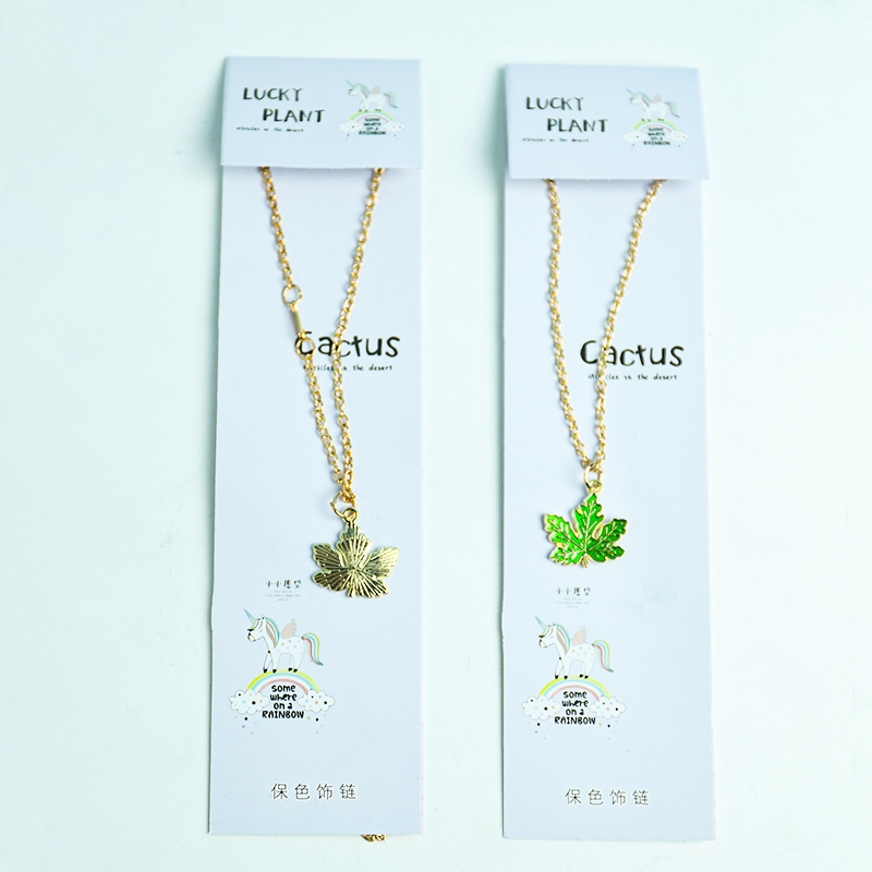 仿金枫叶项链