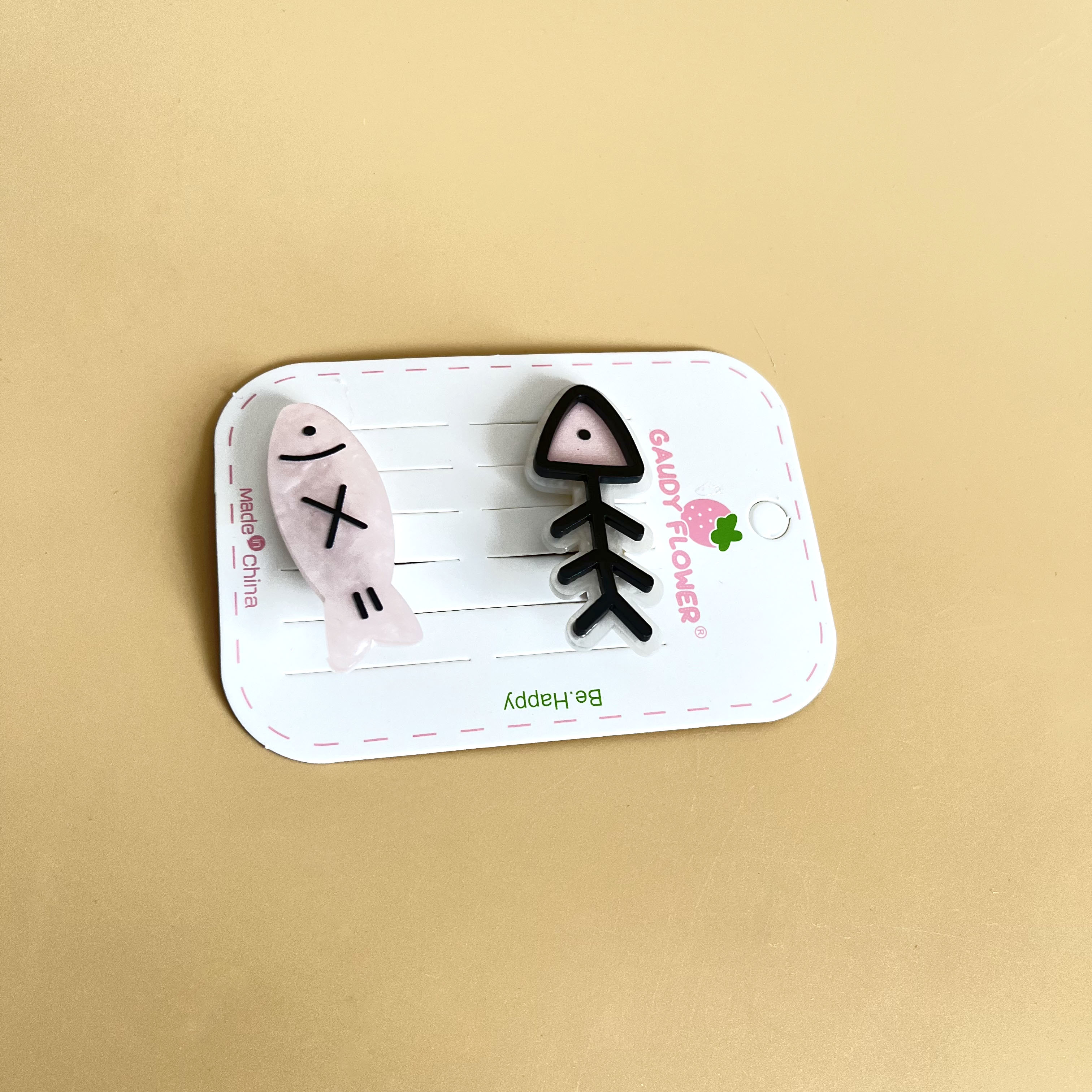 盒装亚克力可爱小鱼鸭夹