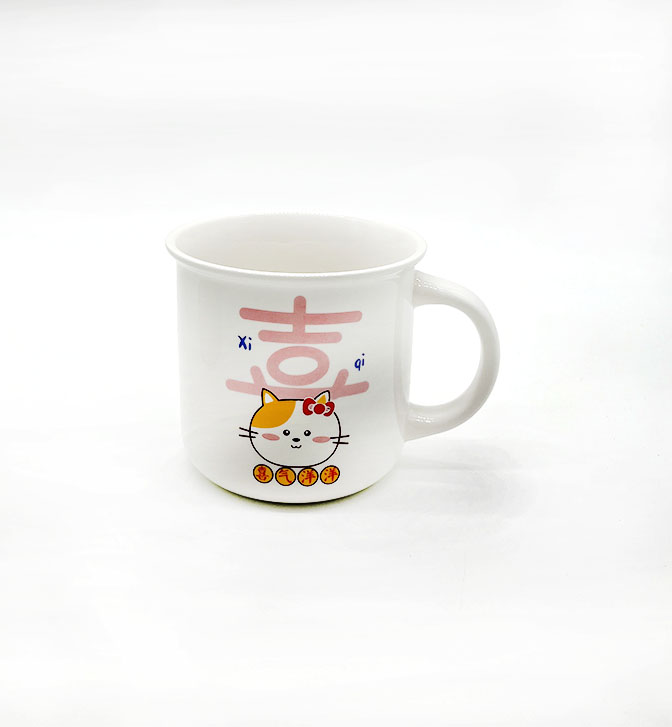 L-06烤花陶瓷杯